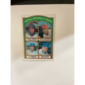1972 Topps NL Leaders Steve Carlton and Tom Seaver fergie Jenkins and Al downing